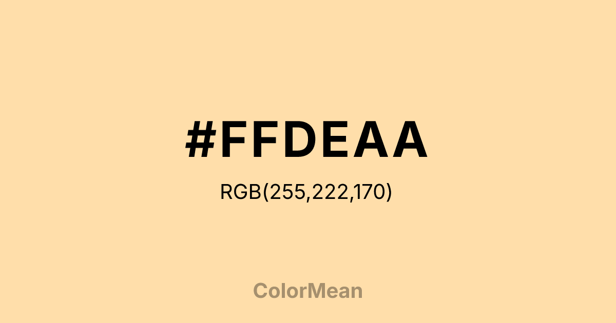 #FFDEAA color swatch