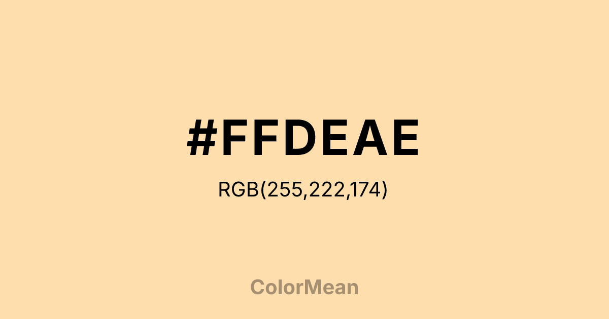 #FFDEAE color swatch