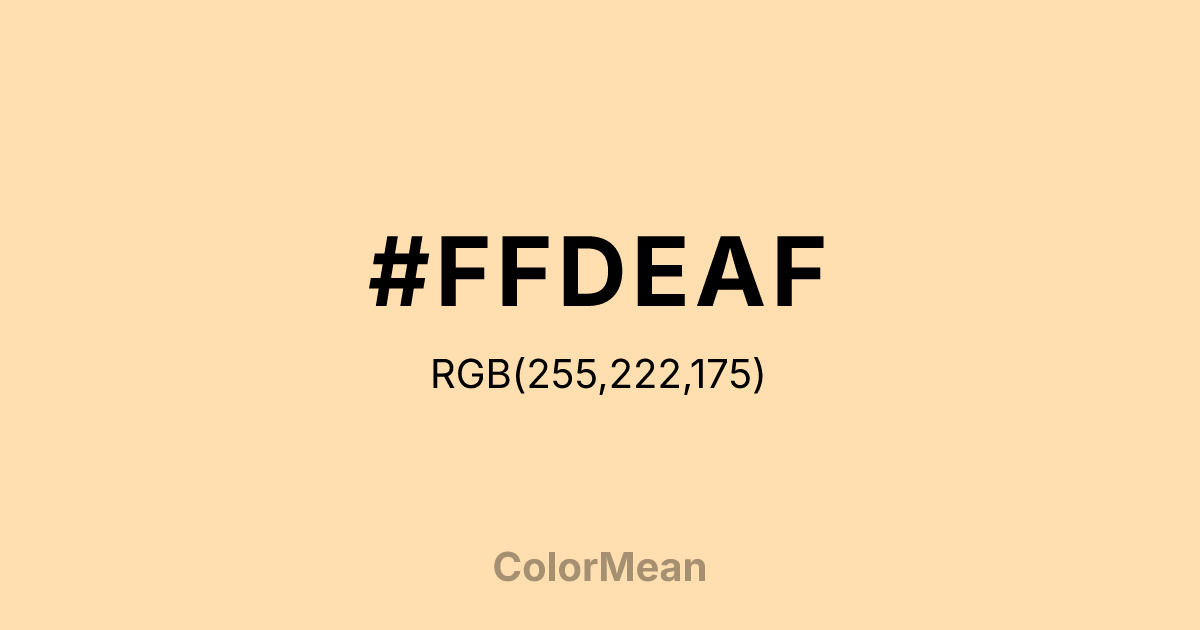 #FFDEAF color swatch