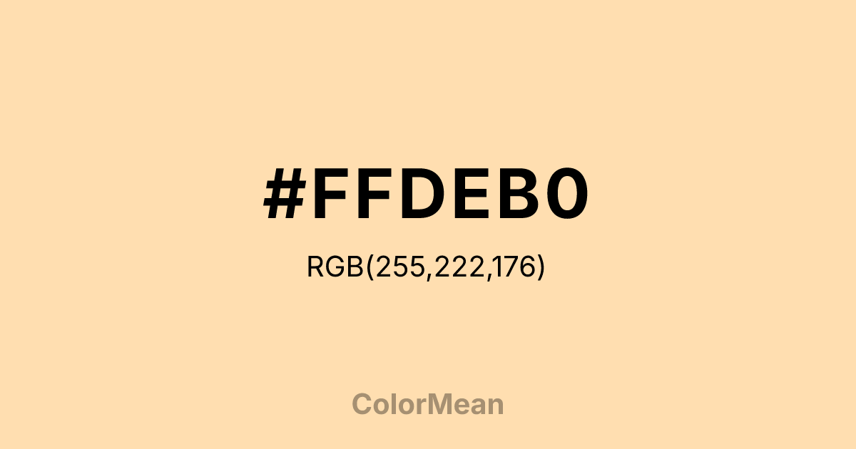 #FFDEB0 color swatch