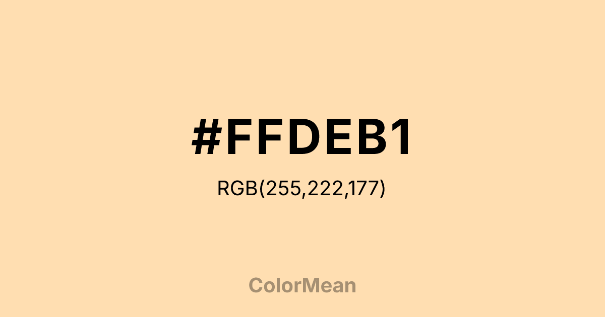 #FFDEB1 color swatch