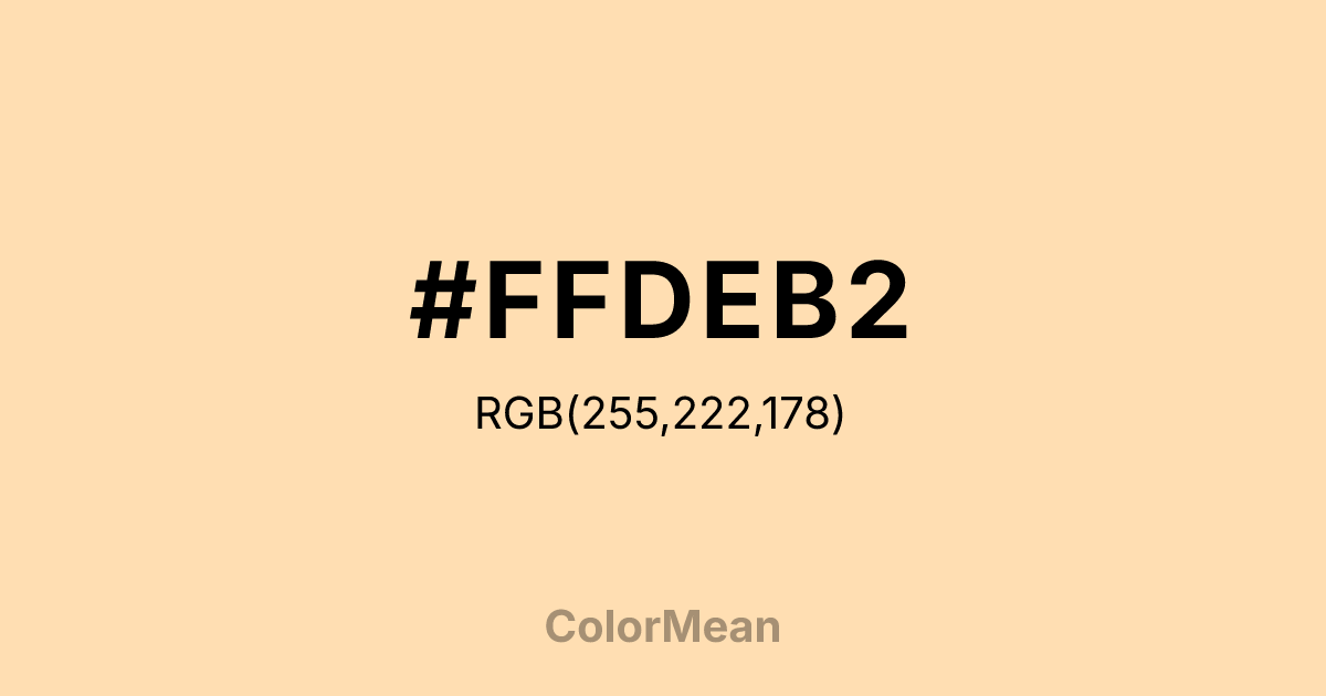#FFDEB2 color swatch