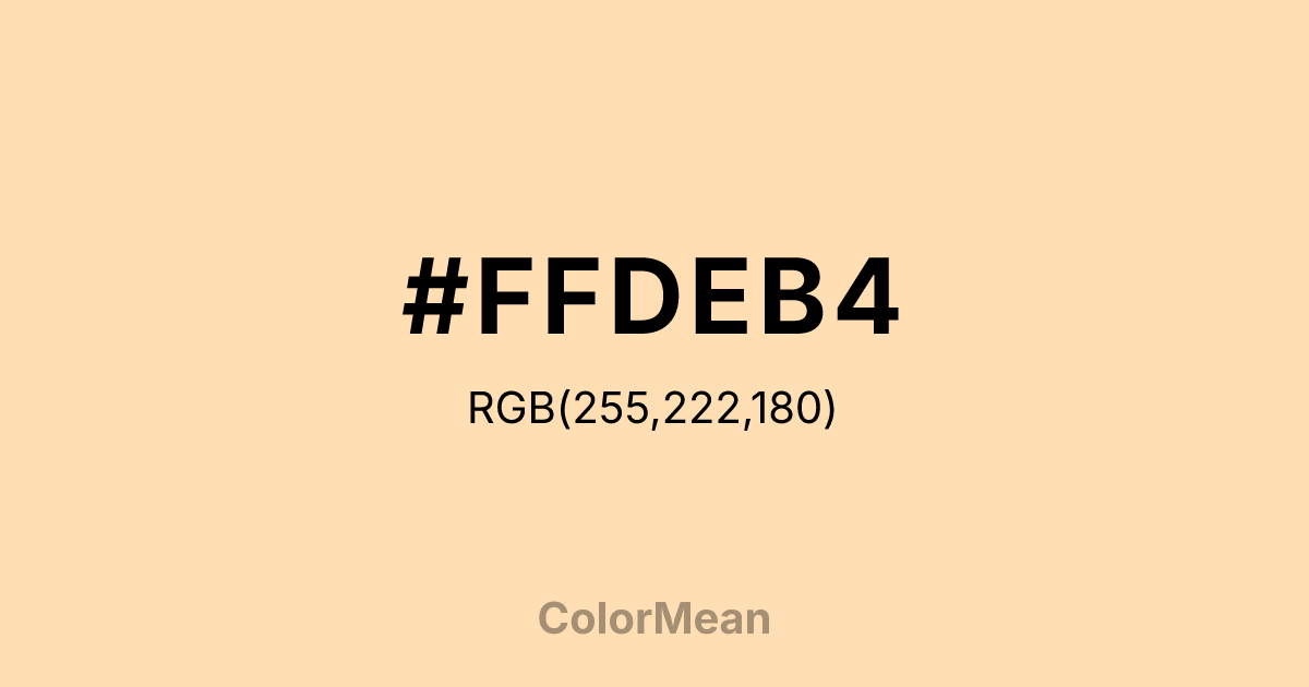 #FFDEB4 color swatch