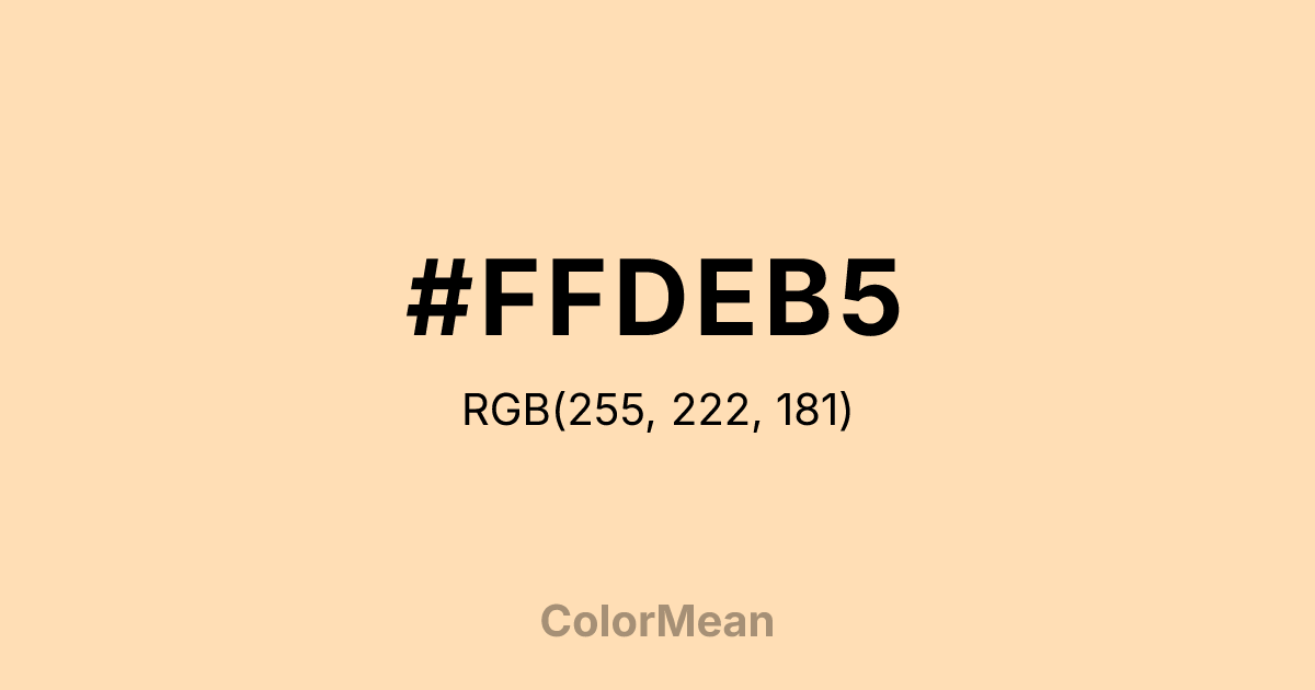 #FFDEB5 color swatch