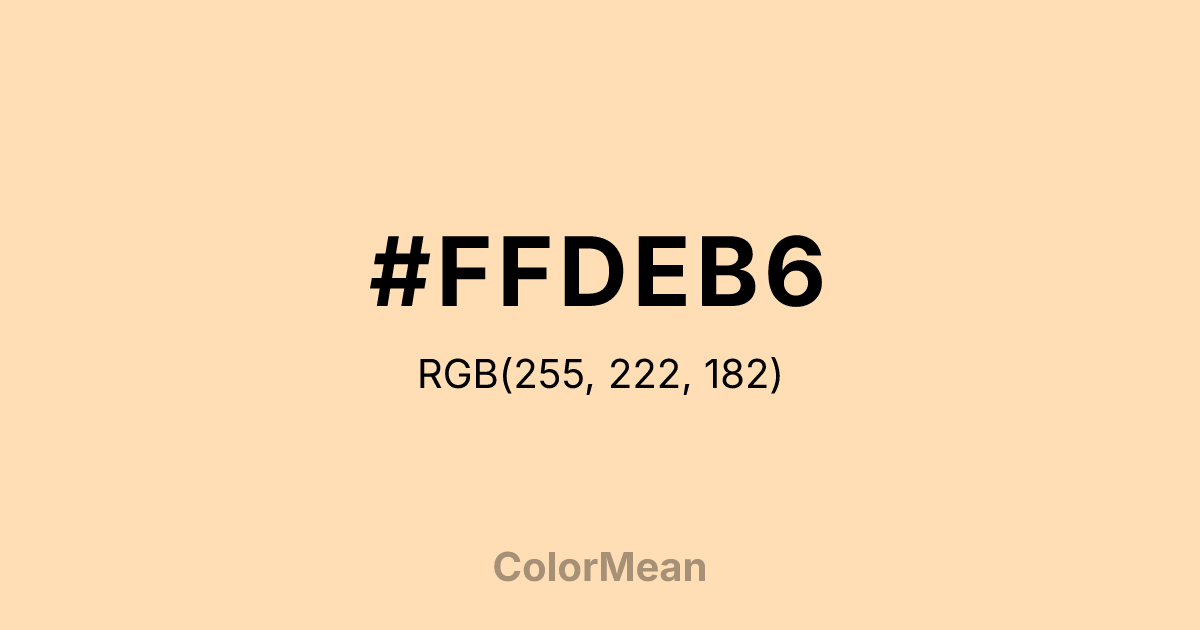 #FFDEB6 color swatch