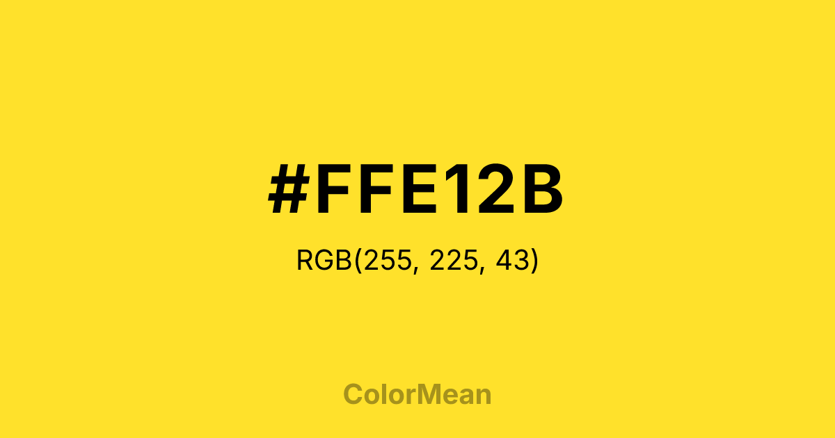 #FFE12B color swatch