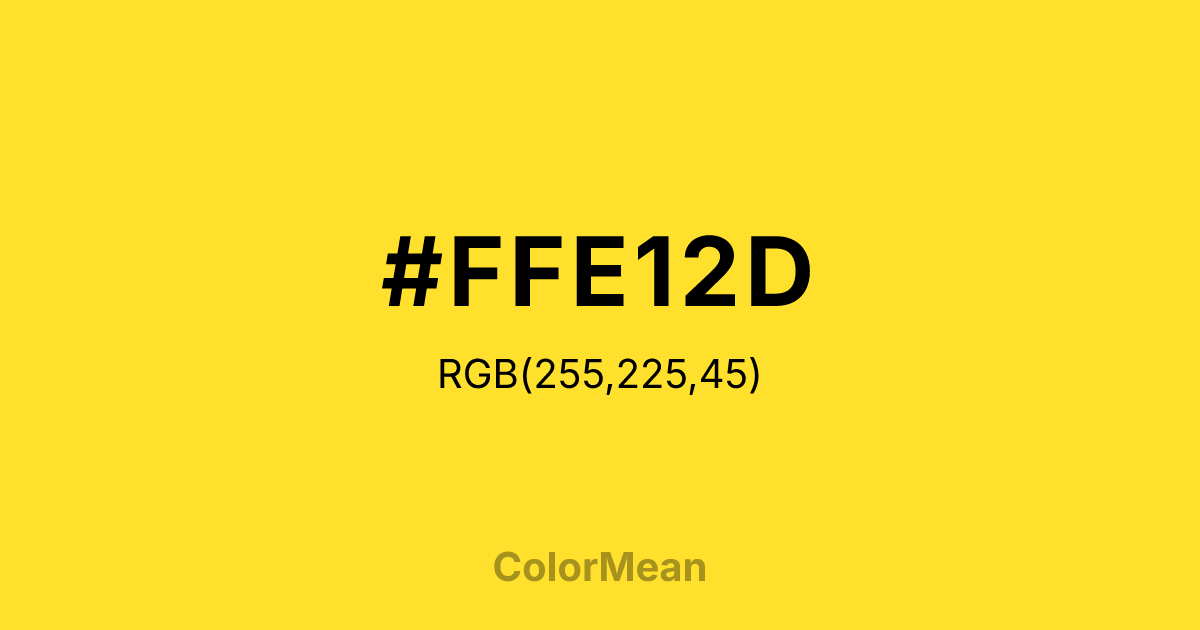 #FFE12D color swatch