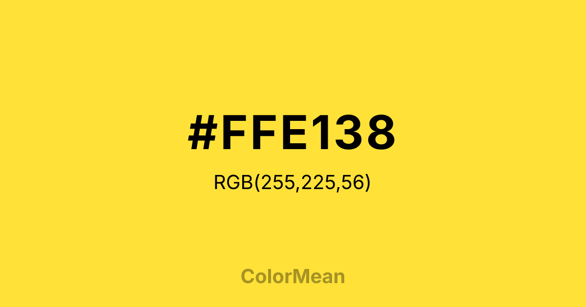#FFE138 color swatch