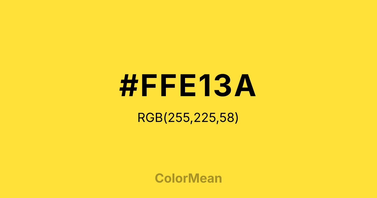 #FFE13A color swatch