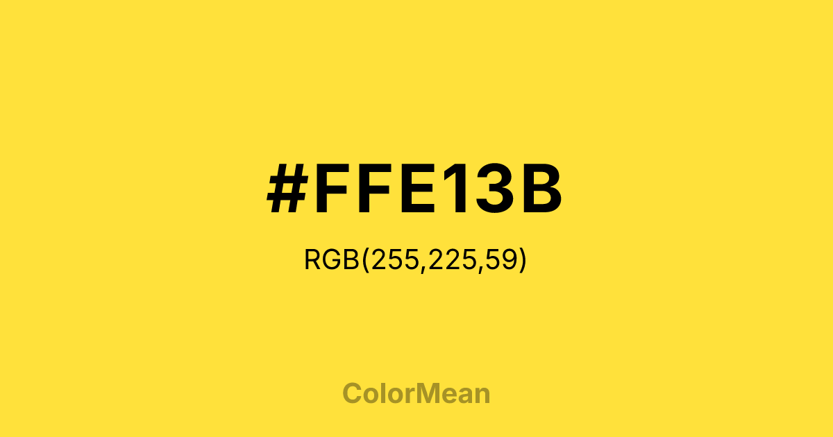 #FFE13B color swatch