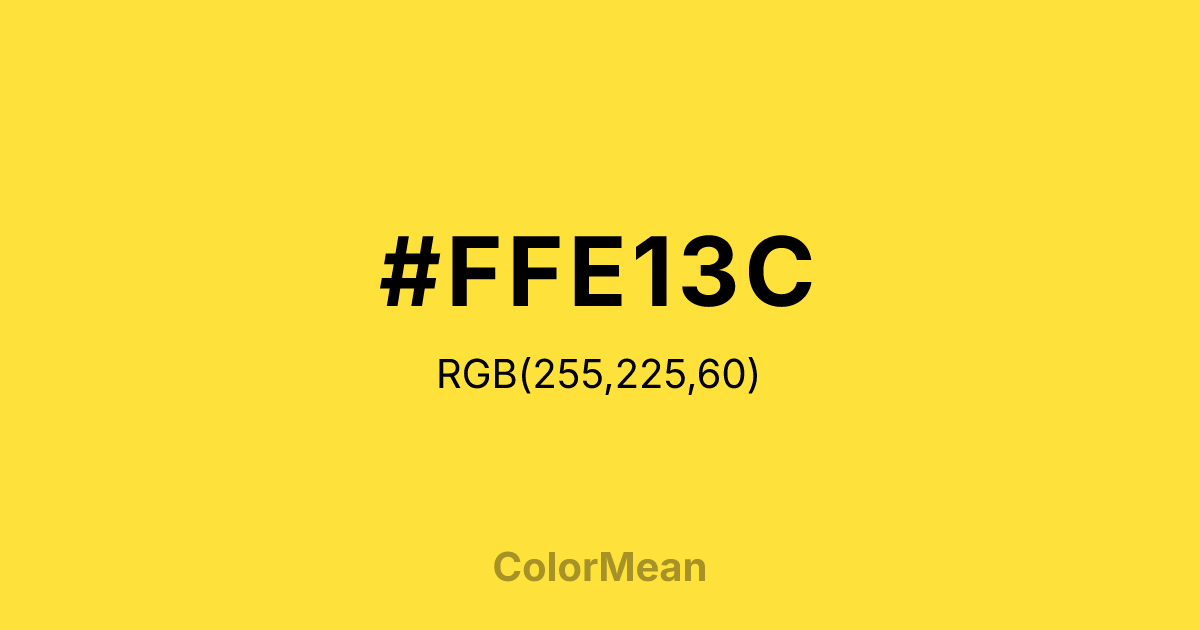 #FFE13C color swatch