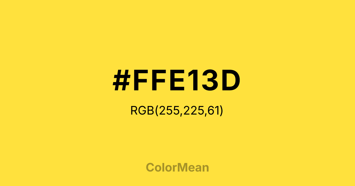 #FFE13D color swatch