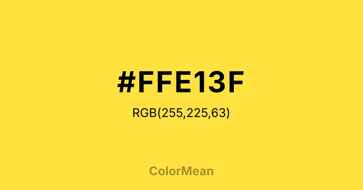 #FFE13F color swatch