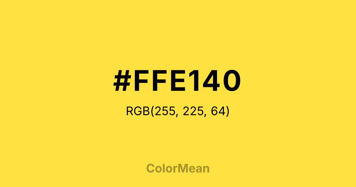 #FFE140 color swatch