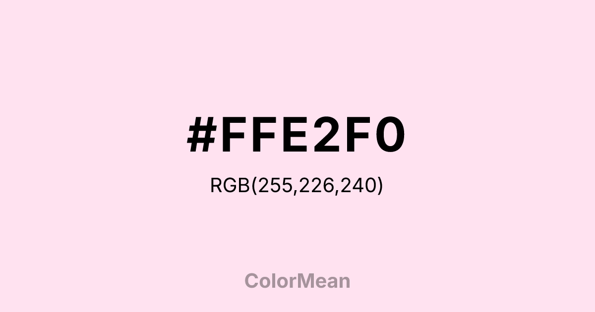 #FFE2F0 color swatch