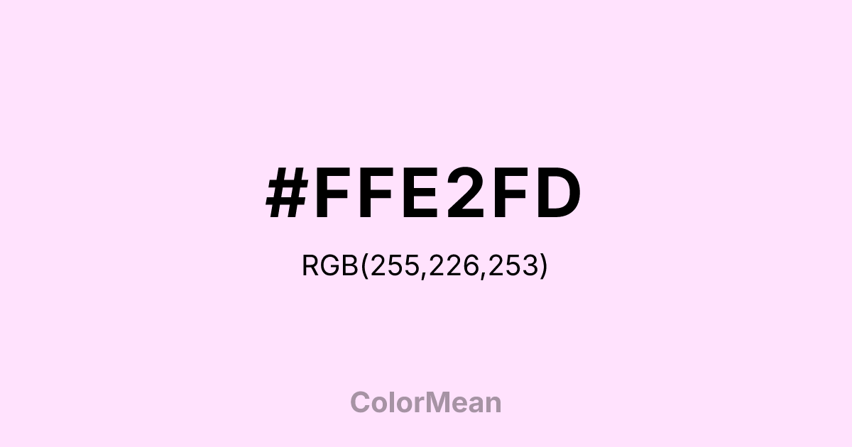#FFE2FD color swatch