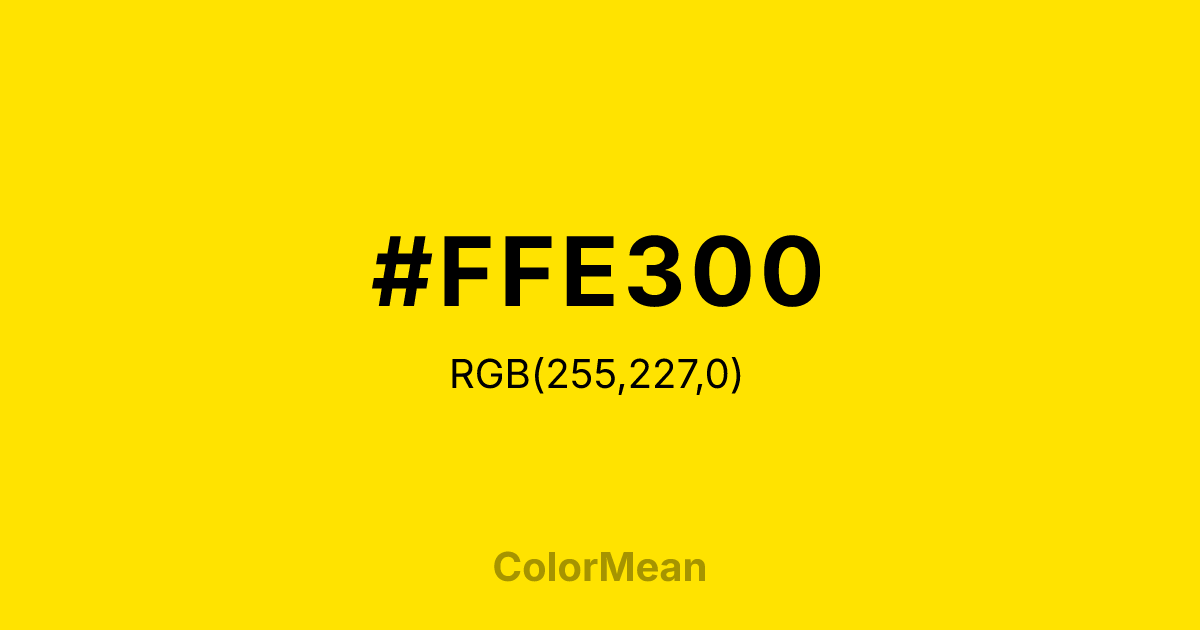 #FFE300 color swatch