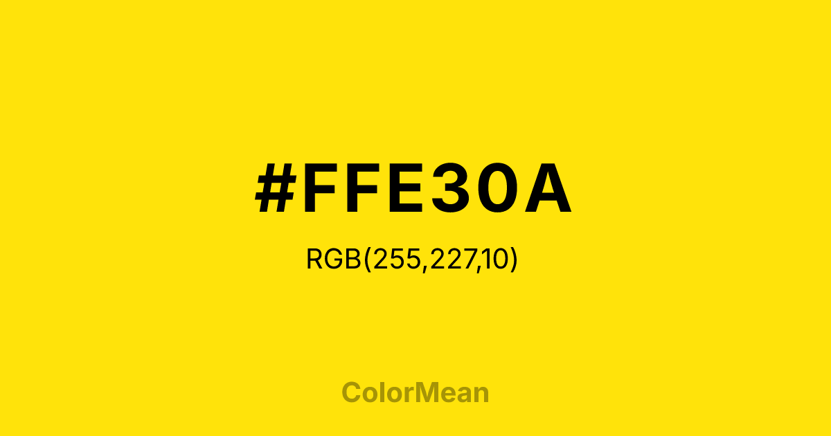 #FFE30A color swatch