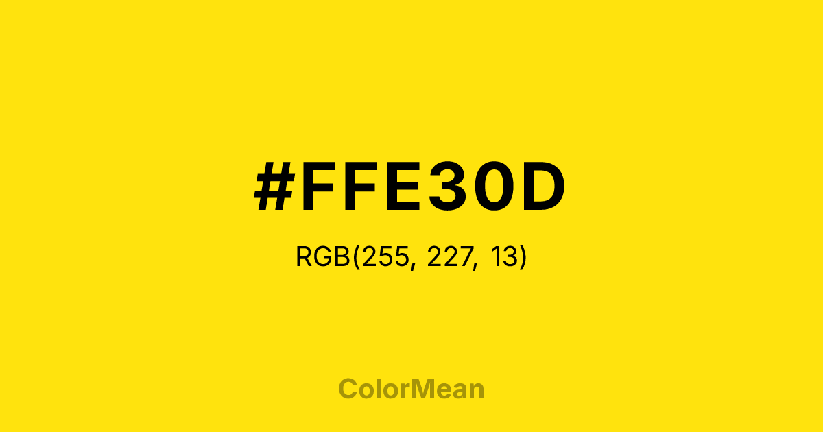 #FFE30D color swatch