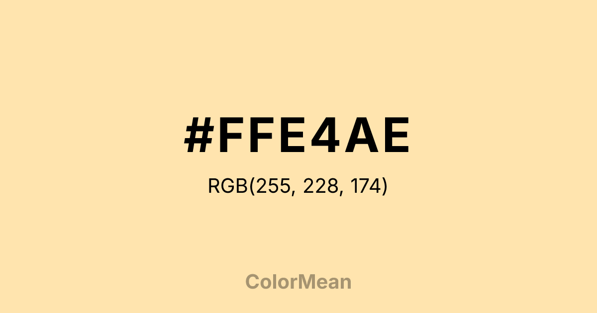 #FFE4AE color swatch