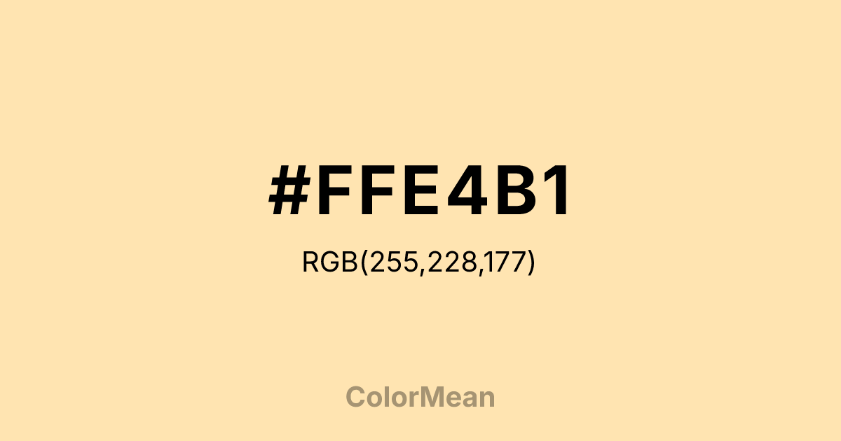 #FFE4B1 color swatch