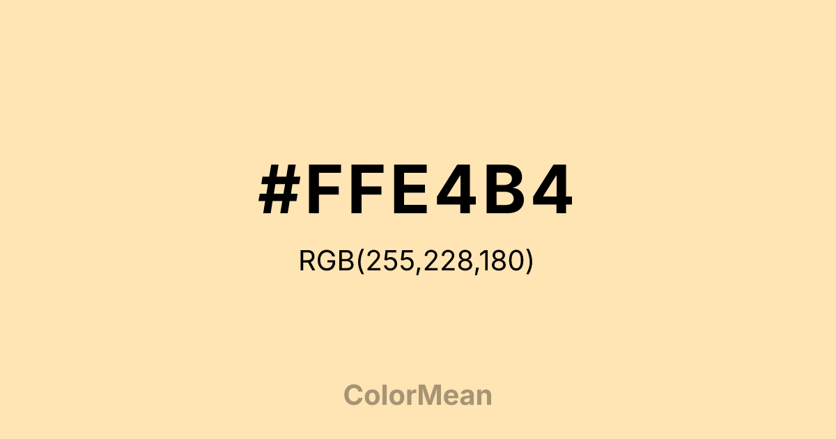 #FFE4B4 color swatch