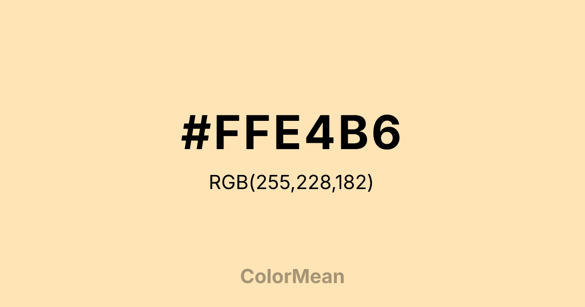 #FFE4B6 color swatch