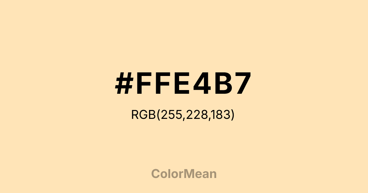 #FFE4B7 color swatch