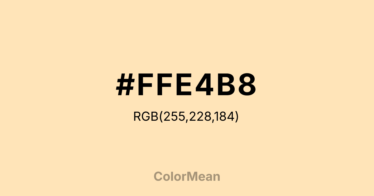 #FFE4B8 color swatch