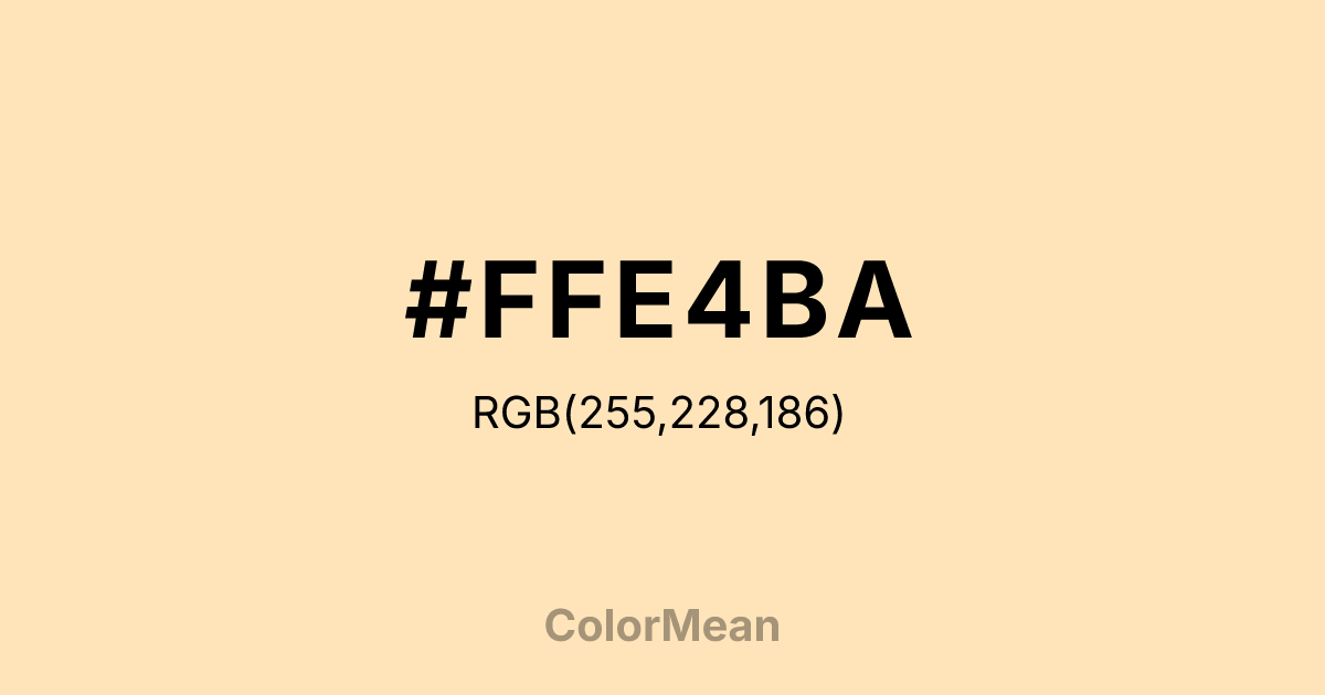 #FFE4BA color swatch