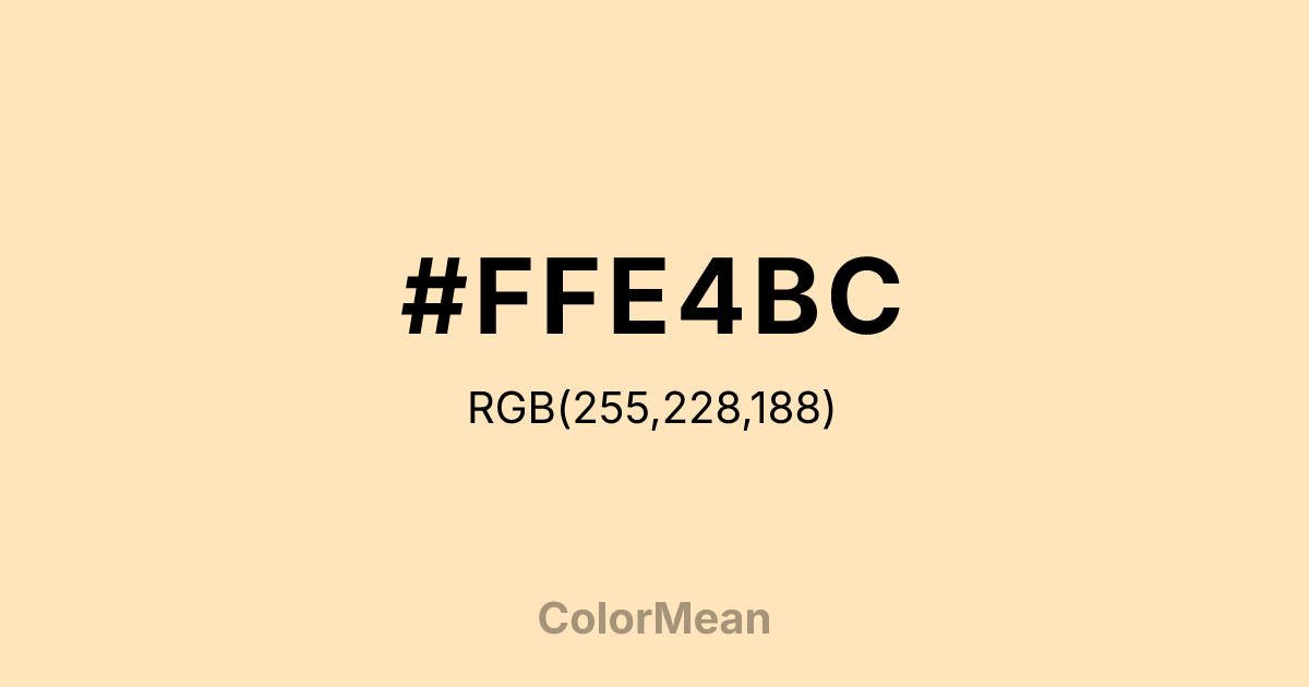 #FFE4BC color swatch