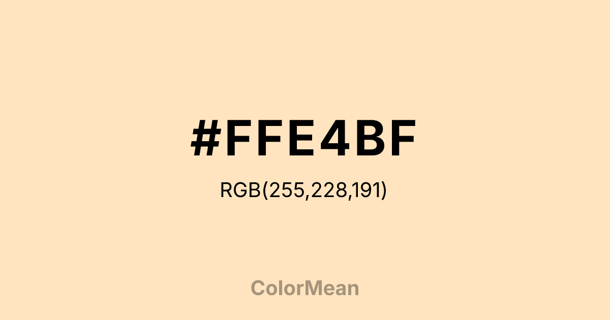 #FFE4BF color swatch