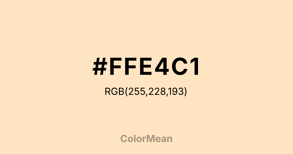 #FFE4C1 color swatch