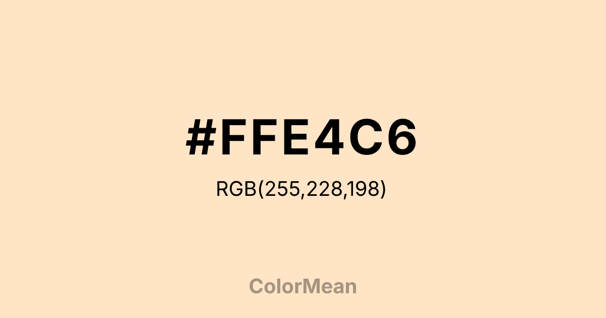#FFE4C6 color swatch