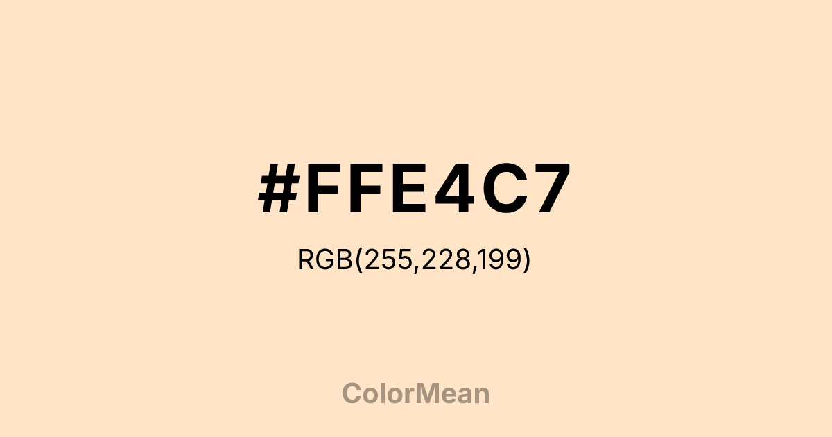 #FFE4C7 color swatch
