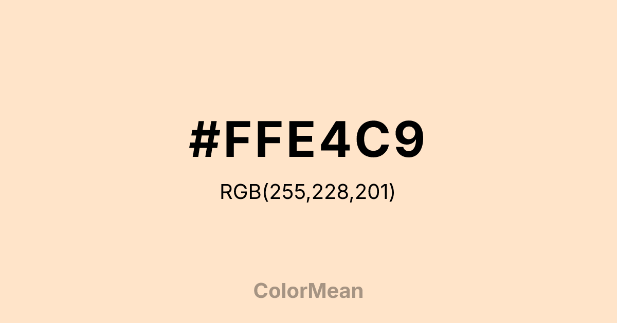 #FFE4C9 color swatch