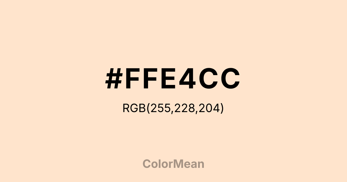 #FFE4CC color swatch