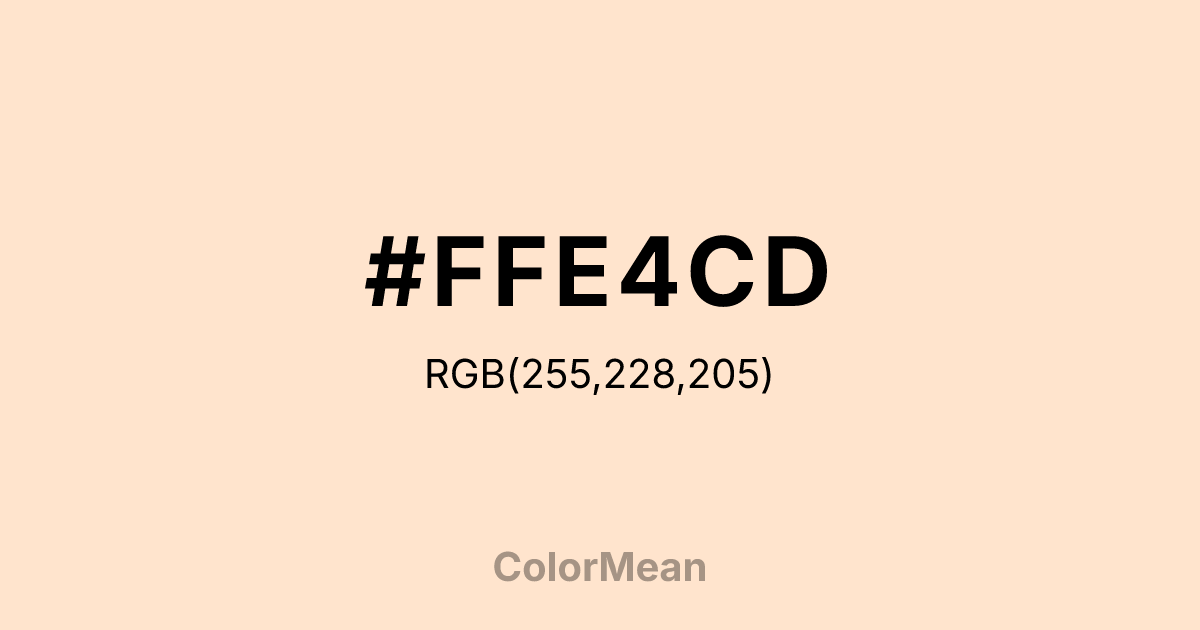 #FFE4CD color swatch