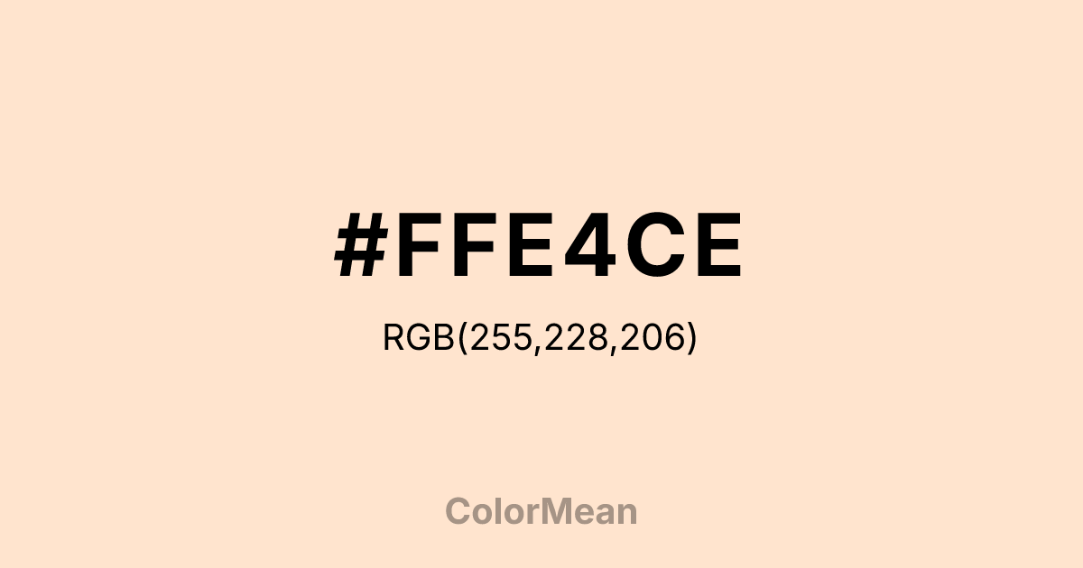 #FFE4CE color swatch