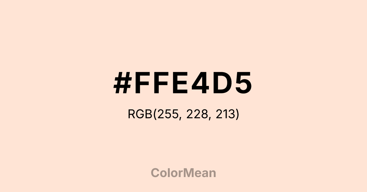 #FFE4D5 color swatch