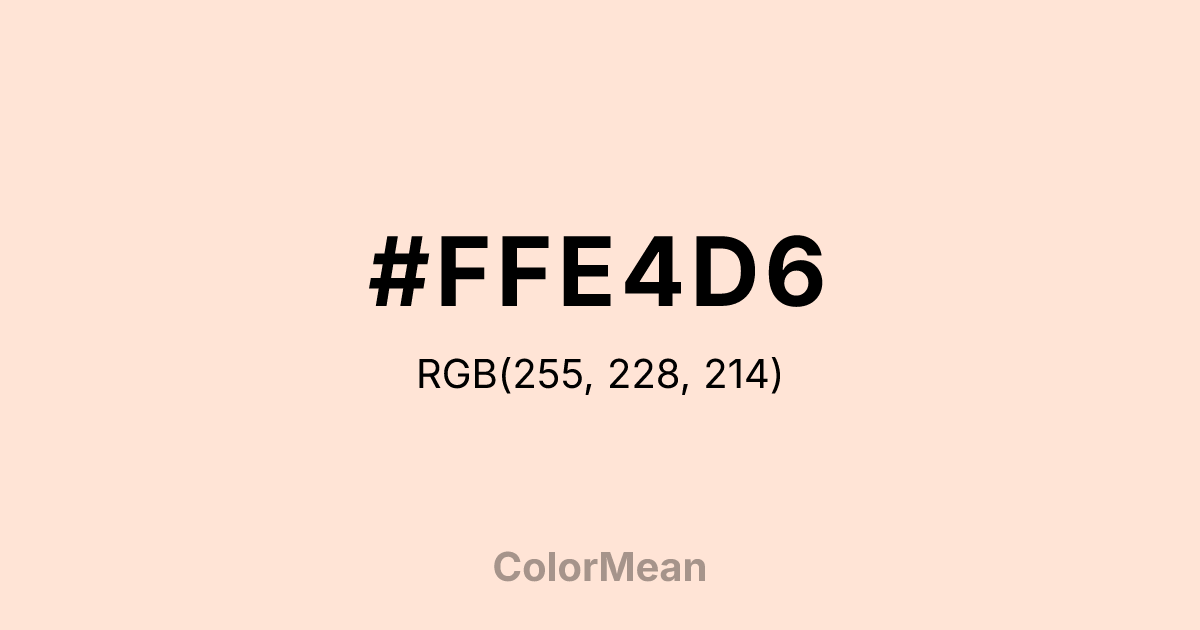 #FFE4D6 color swatch