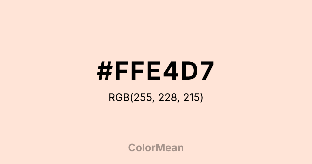 #FFE4D7 color swatch
