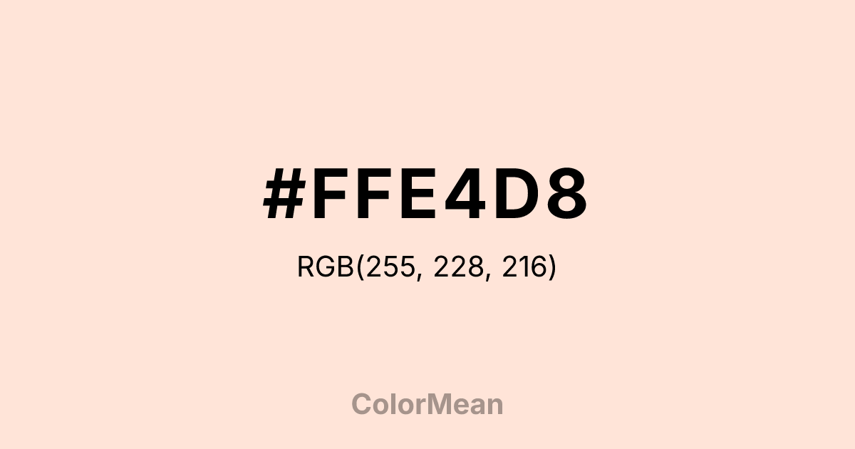 #FFE4D8 color swatch