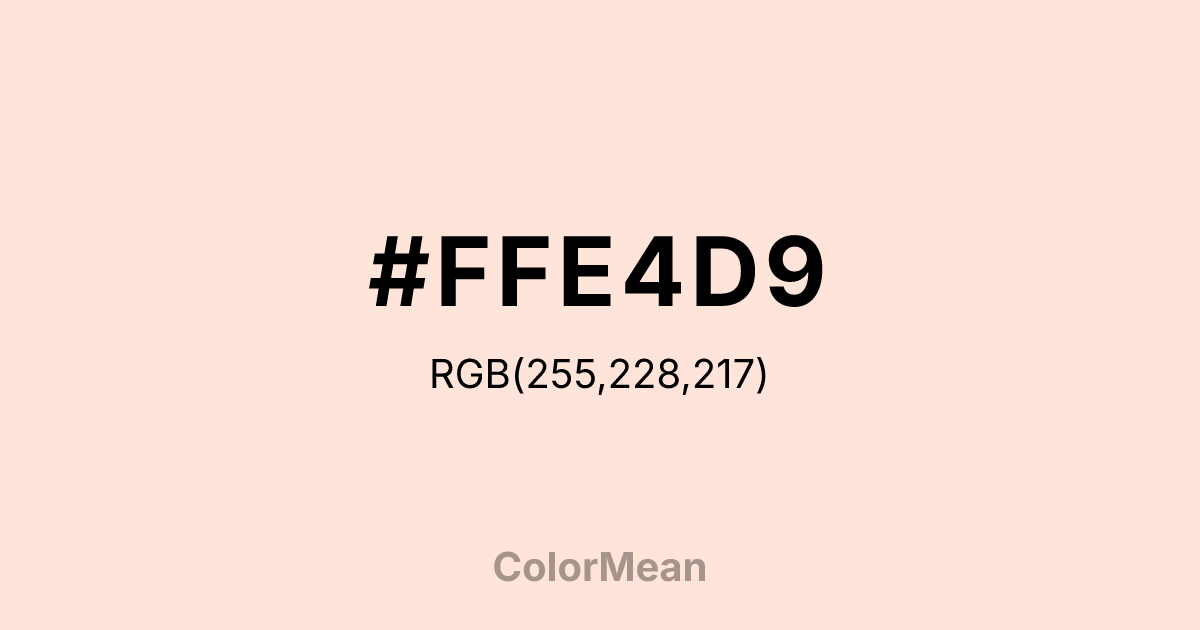 #FFE4D9 color swatch