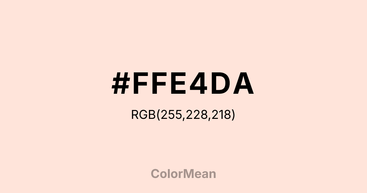 #FFE4DA color swatch
