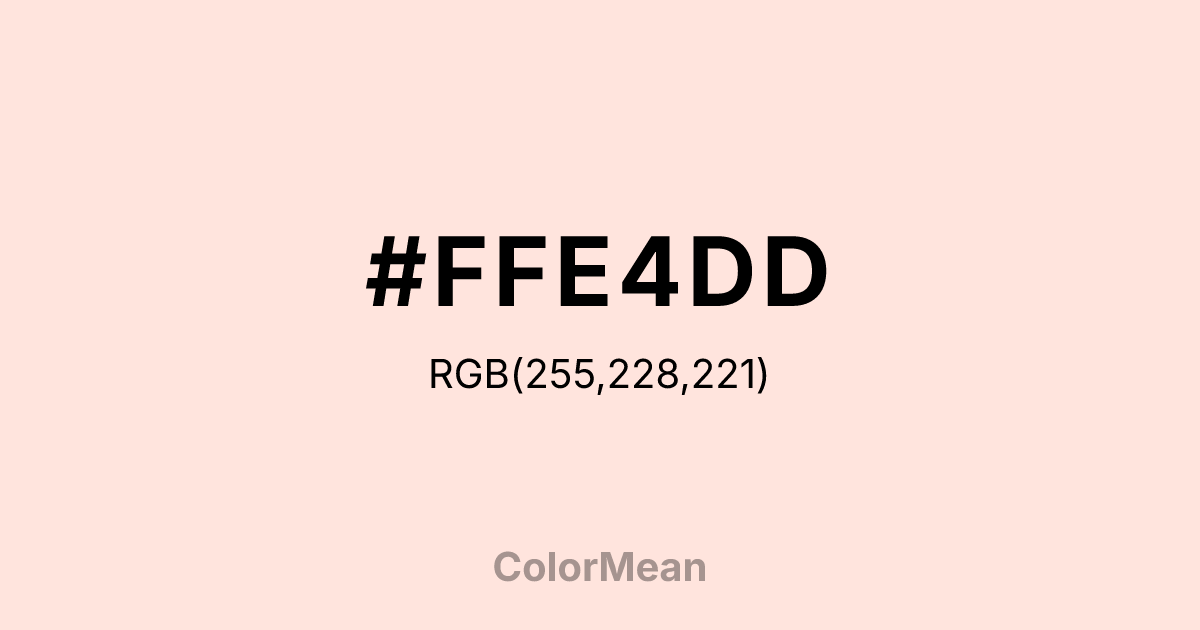 #FFE4DD color swatch