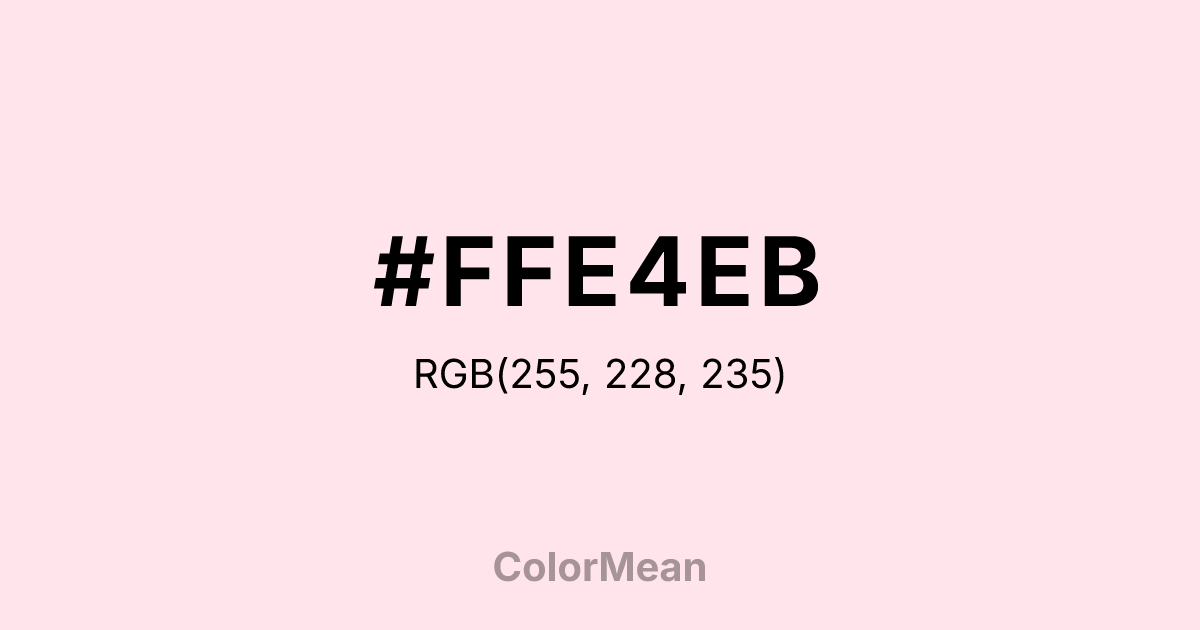 #FFE4EB color swatch
