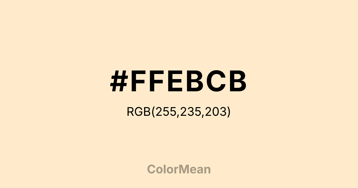 #FFEBCB color swatch