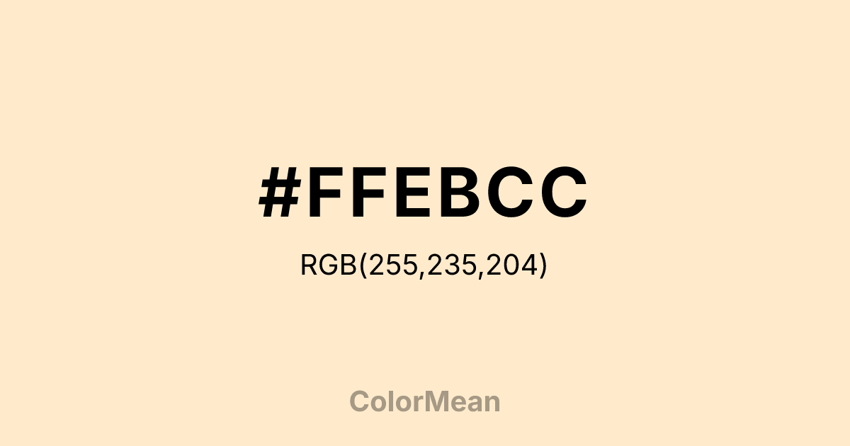 #FFEBCC color swatch
