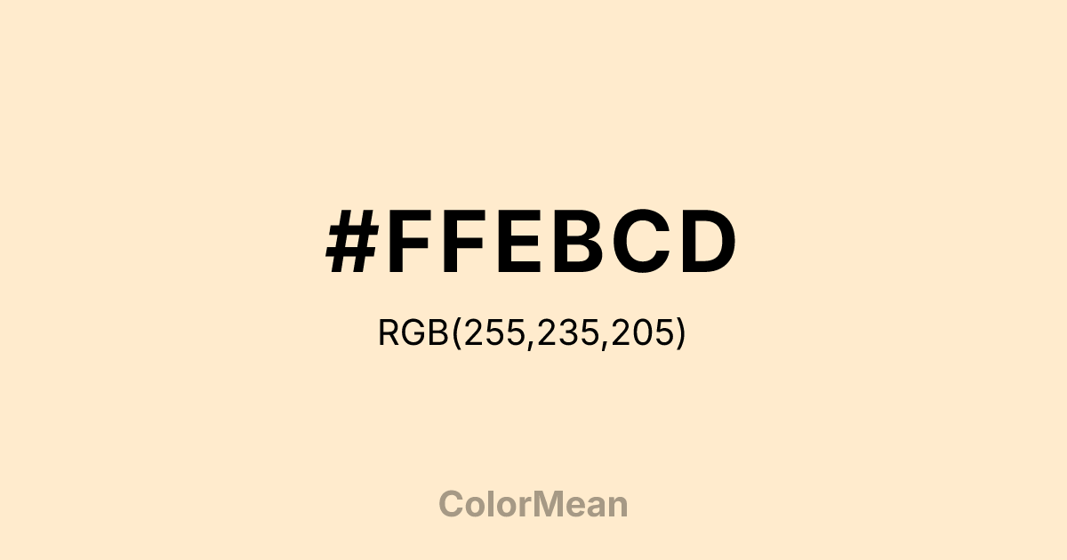 #FFEBCD color swatch